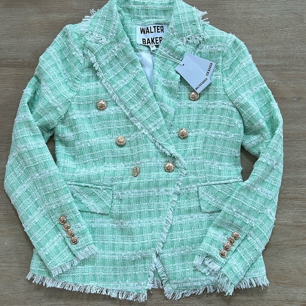 Walter Baker Green Tweed Blazer